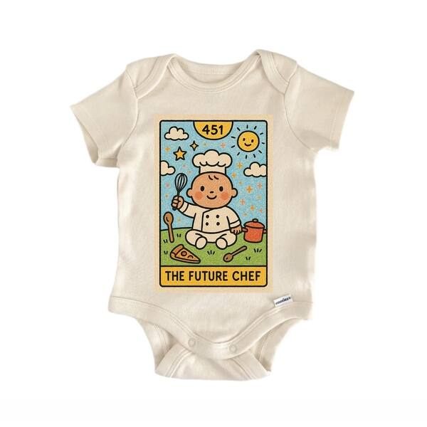slide 2 of 6, Future Chef Tarot - Baby Bodysuit Blue - 0-3M