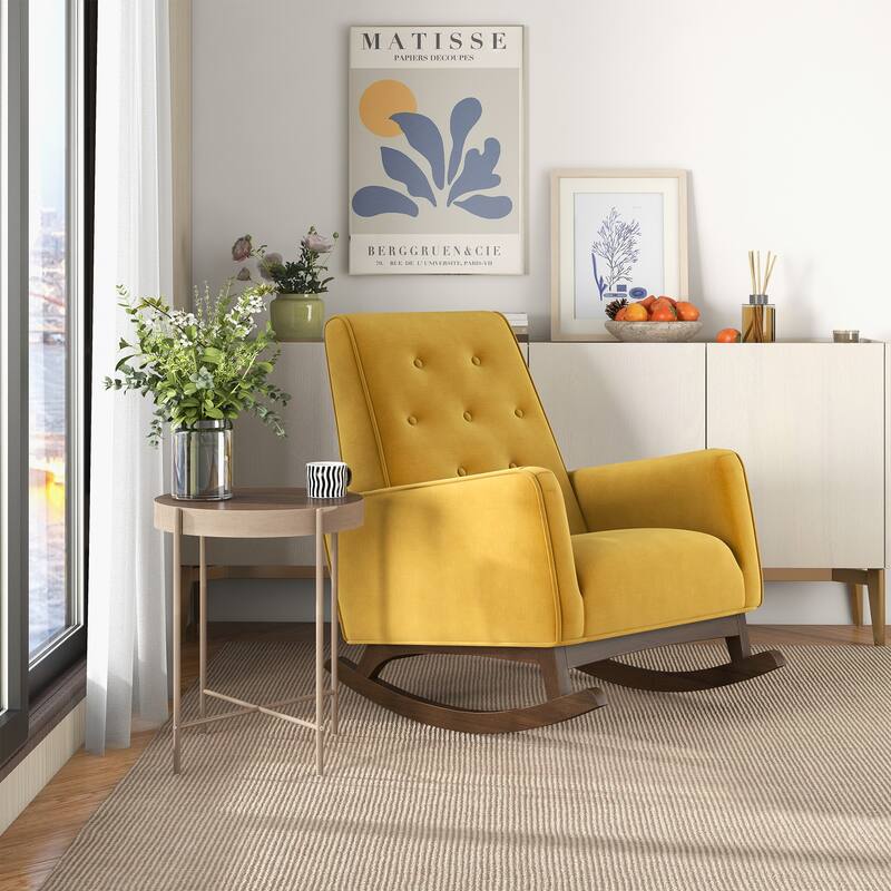 Westminister Modern Indoor Nursery Rocking Armchair for Bedroom and Livingroom