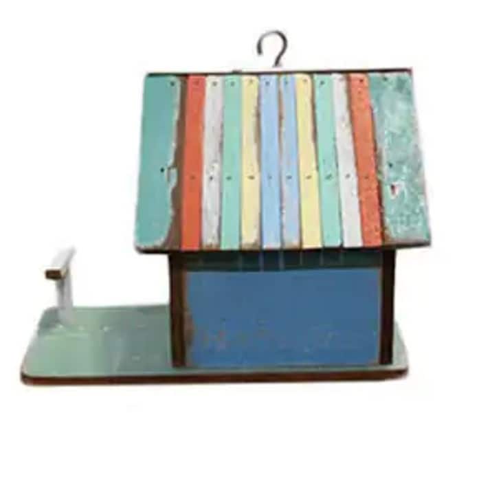 Recycled Wood Ecofriendly Hanging Birdhouse Handmade in Thailand - Tropics
