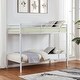 preview thumbnail 32 of 31, Twin Over Twin Metal Bunk Bed, Low Profile, Ladder, High Guardrail