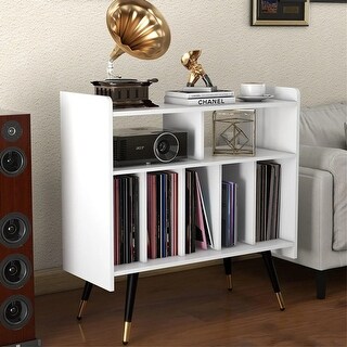 White 2-Shelf Audio Record Rack - Bed Bath & Beyond - 40331849