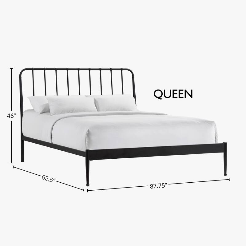 Intercon Farmhouse Metal Panel Bed, Black