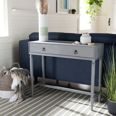 SAFAVIEH Aliyah 2-Drawer Console Table - 35.5" W x 13" L x 29.5" H