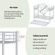 preview thumbnail 2 of 13, Gray+Silver Twin over Twin Metal Bunk Bed with Noise-Reducing Guardrail