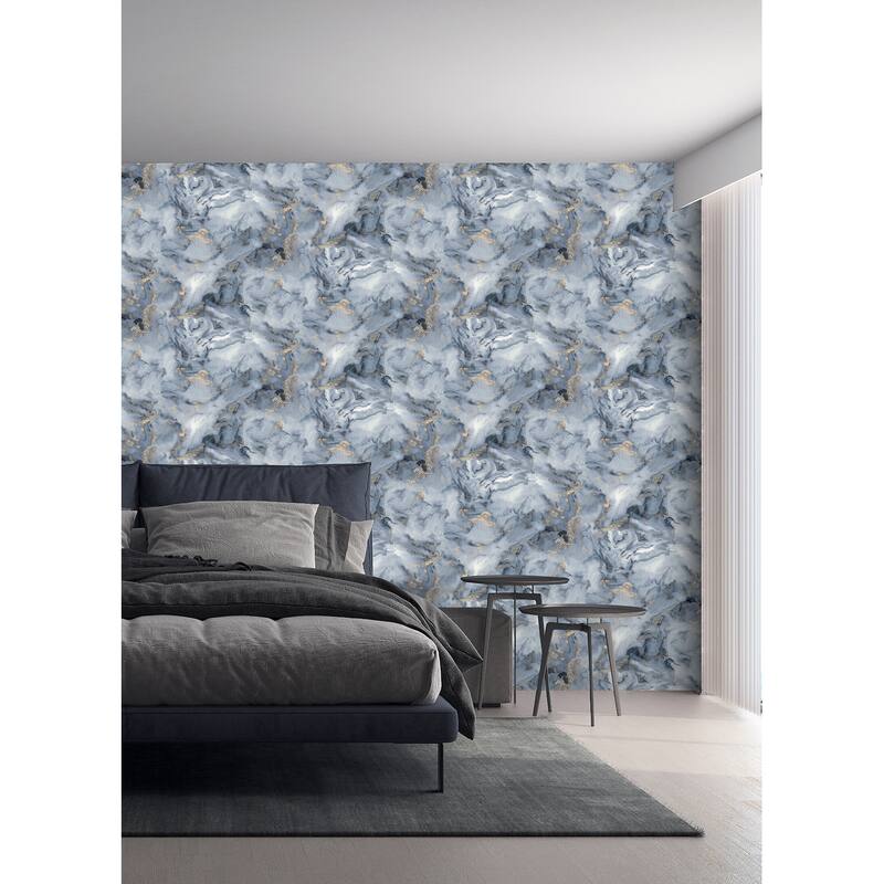 Arthouse Merrick Navy Marble Wallpaper