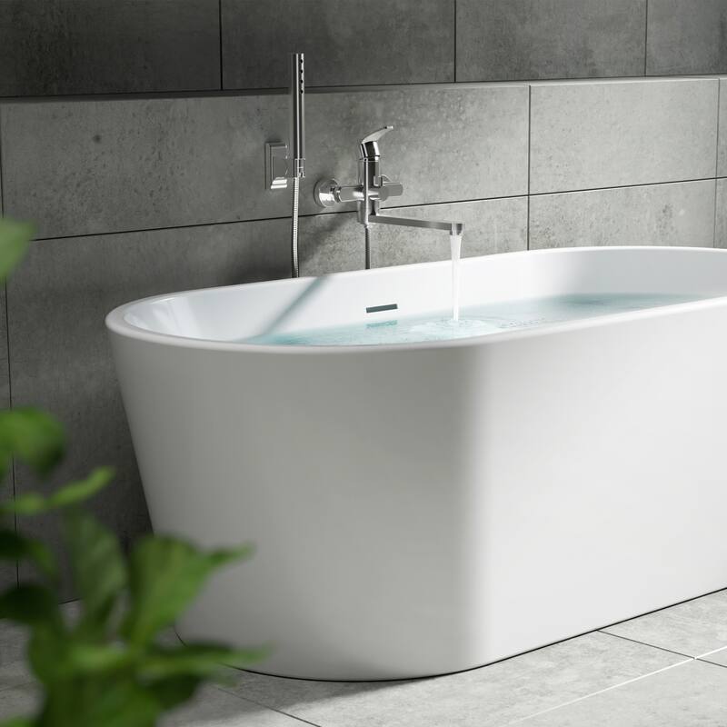 Niagara Highflow Wall Mounted Tub Filler with Pivoting Arm Spout and Handshower Chrome