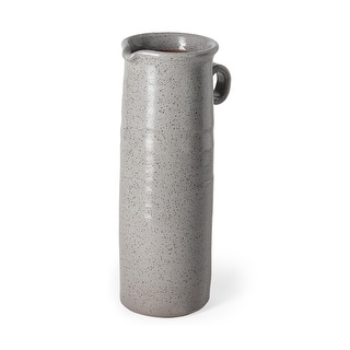 Tall Gray Speckle Decorative Ceramic Jug - Bed Bath & Beyond - 39507933
