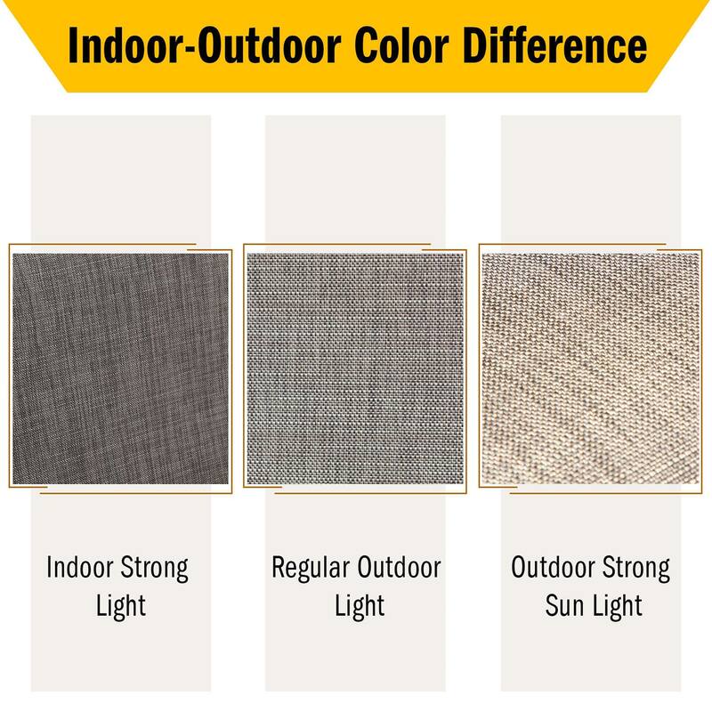 MAISON ARTS 7-Piece Patio Dining Set, 4 Textilene Fabric Armchairs and 2 Textilene Swivel Chairs with Rectangle Metal Table