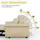 preview thumbnail 7 of 15, Moasis Sleeper Sofa Bed 3-in-1 Convertible Couch with Pullout Bed, Reclining Backrest, Storage Pockets - 50"L x 37.6"W x 31.5"H