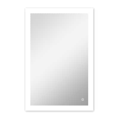 LED Bathroom Vanity Mirror Wall Mounted Dimmable Anti-Fog Mirror Vertical & Horizontal Hang