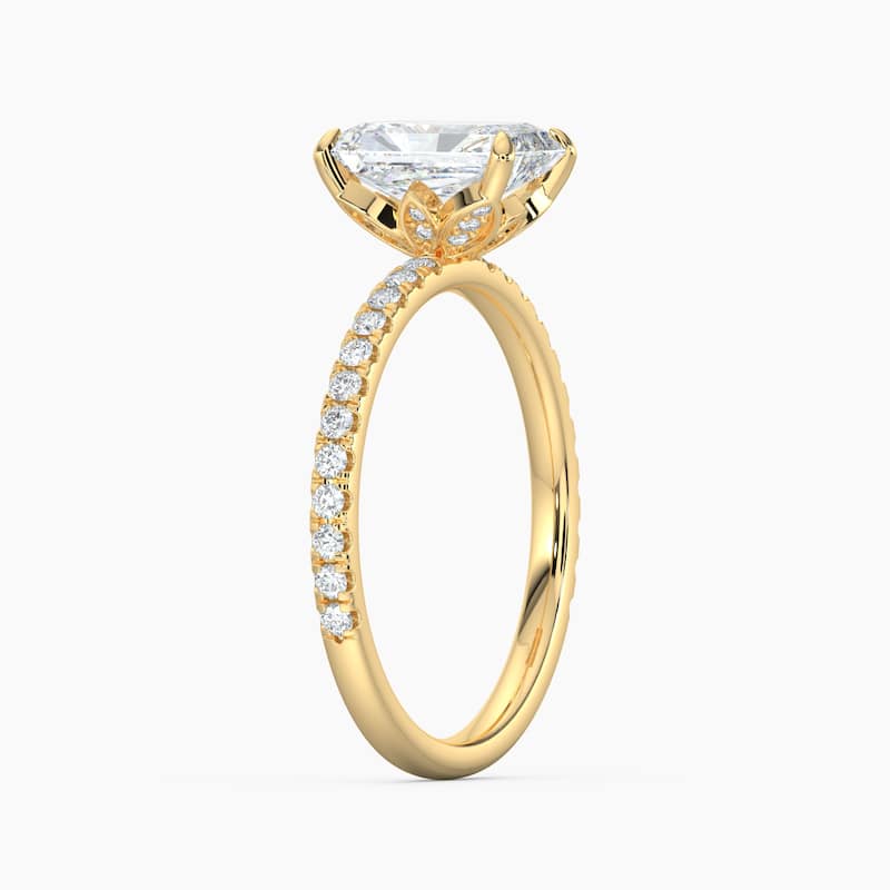 Auriya 14k Gold Radiant Lab Grown Floral Petal Diamond Accent Engagement Ring 1.00 to 5.00 ct. tw. (F-G, VS)