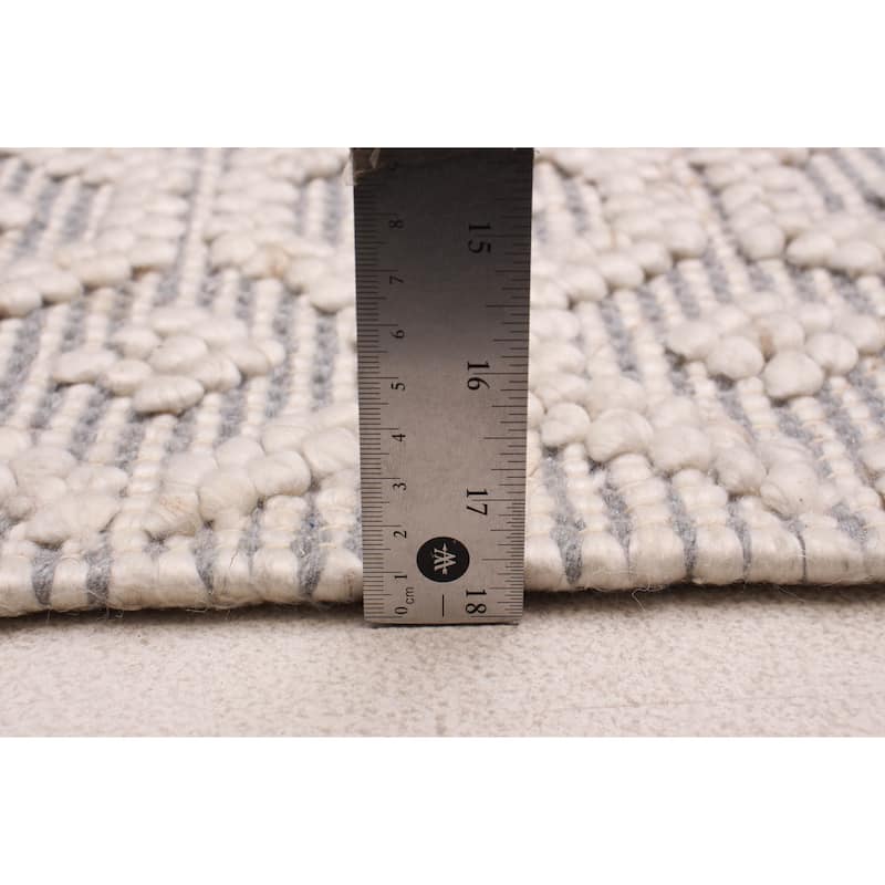 ECARPETGALLERY Braid weave Sienna Cream Wool Rug - 3'0 x 5'0