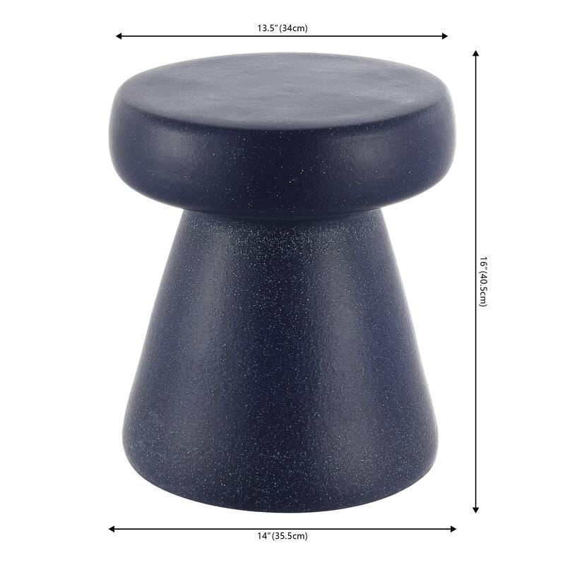 SAFAVIEH Kelsey Ceramic Decorative Garden Stool (Fully Assembled) - Matte Navy