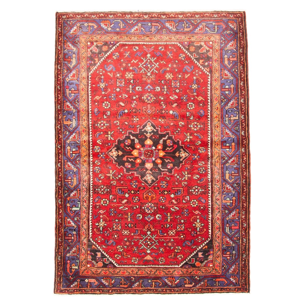 ECARPETGALLERY Hand-knotted Anadol Red Wool Rug - 4'10 x 7'0