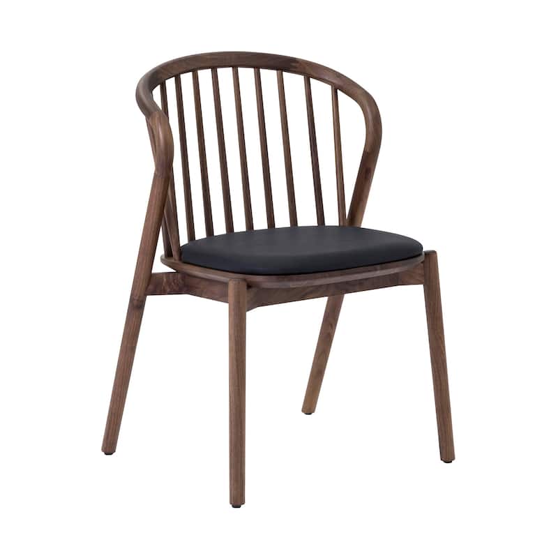 HomeRoots Six Piece Black Round Dining Set with Four Chairs and Sideboard