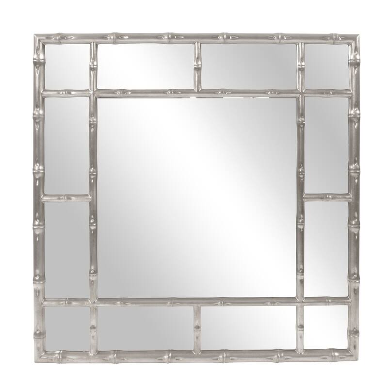 Allan Andrews Square Bamboo Framed Wall Mirror - 40" x 40"