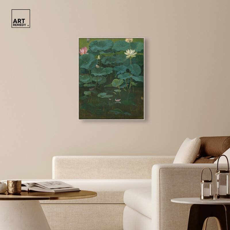 Theodore Wores Lotus Canvas by Art Remedy