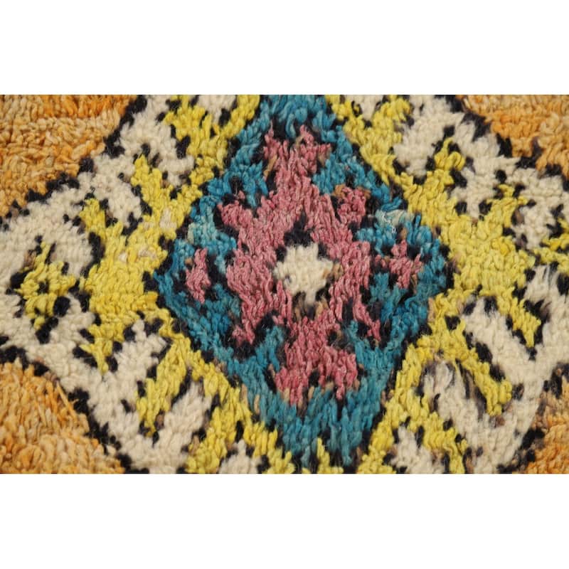 Geometric Plush Moroccan Oriental Area Rug Handmade Wool Carpet - 8'11" x 12'6"
