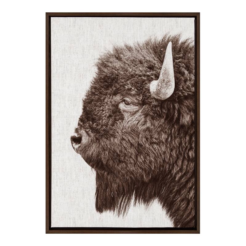 Kate and Laurel Sylvie Bison Profile Woven Linen by Amy Peterson