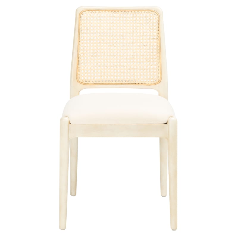 SAFAVIEH Sylva Rattan Cushion Dining Chair (Set of 2) - 19" W x 17.5" L x 32" H - 19Wx18Dx32H