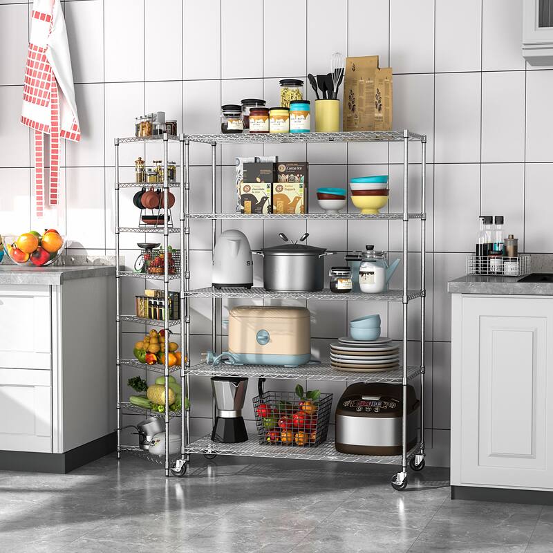 5 Tier metal storage rack with lining