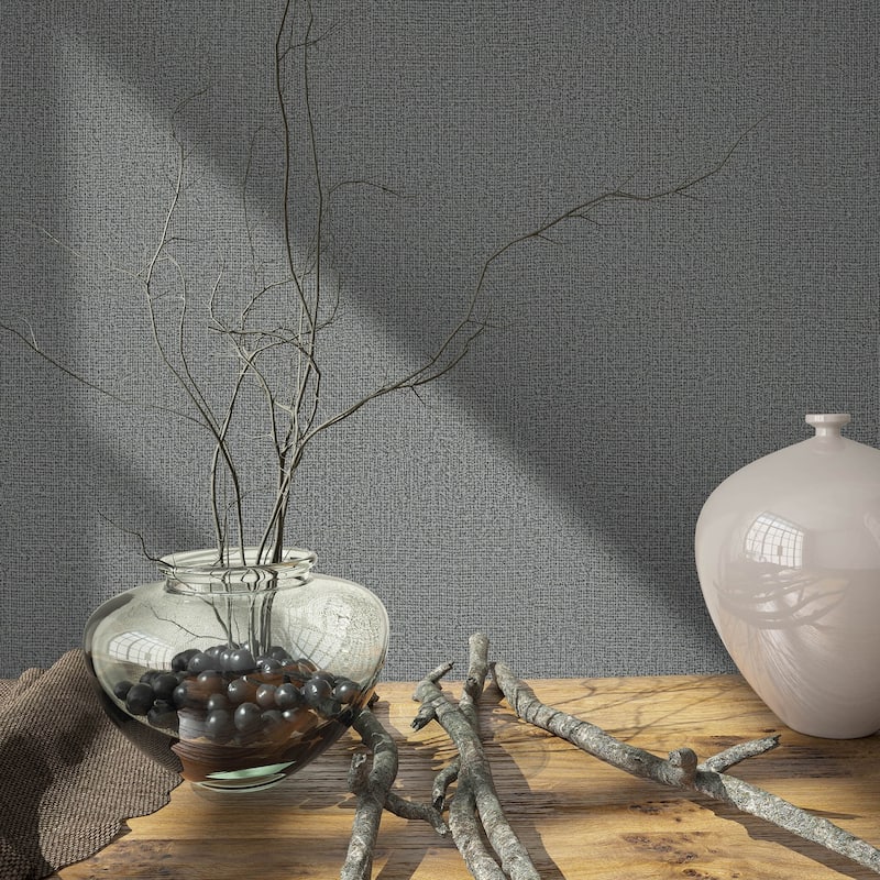 Galerie Wallcoverings Kumano Textured Weave Vinyl on Non-woven Matte Wallpaper Roll