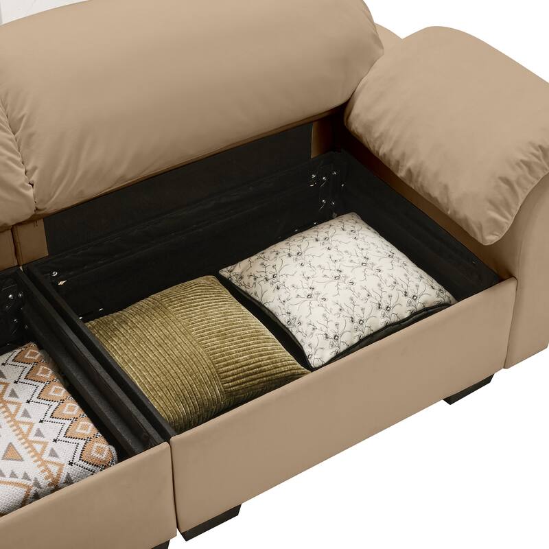 Upholstered Accent Chair with Ottoman