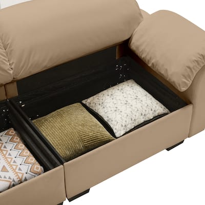 Upholstered Accent Chair with Ottoman