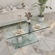preview thumbnail 3 of 6, Furniture of America Maza 59-inch Silvertone Metal/Glass Dining Table