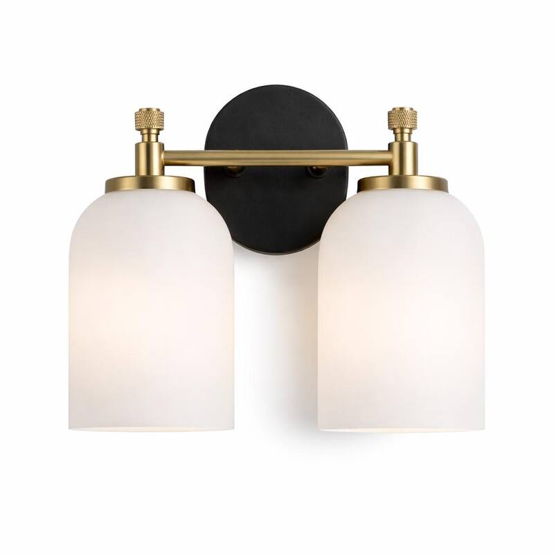 Asok Frosted Glass Dual Vanity Wall Sconce