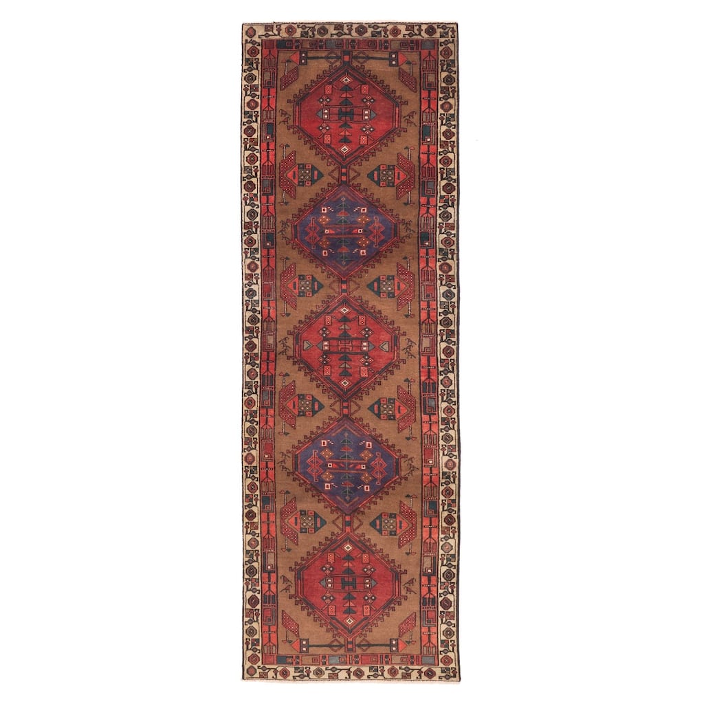 ECARPETGALLERY Hand-knotted Konya Anatolian Brown Wool Rug - 3'1 x 10'0
