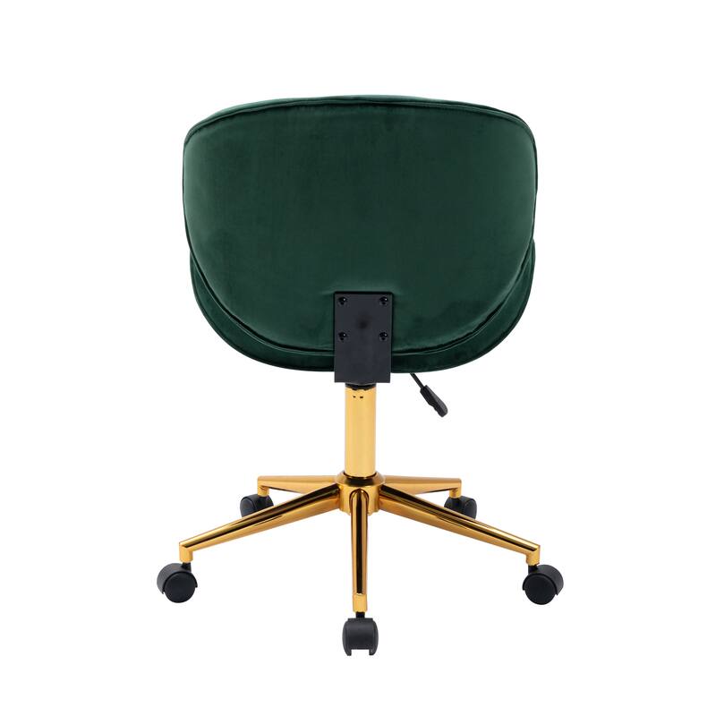 Porthos Home Rudi Office Chair, PU or Fabric or Velvet Upholstery, Chrome Legs