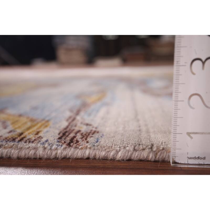 Contemporary Oriental Area Rug Hand-Knotted Modern Wool Carpet - 5'0" X 8'0"