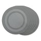 preview thumbnail 35 of 48, Design Imports Silver Doubleframe Kitchen Placemat Set (Set of 6) Round - Gray
