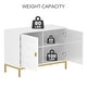 preview thumbnail 33 of 46, Clihome 40-inch Two Door Glossy Media Storage Cabinet/Buffet