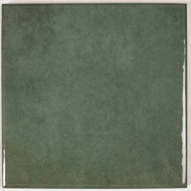 Zahara 6x6 Moss Green Porcelain Zellige Square Wall and Floor Tile (5.38 sq ft/case) - 22 Pack