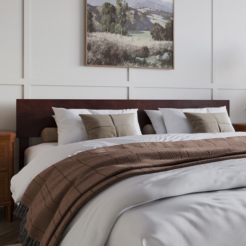 AFI Orlando Headboard with Attachable Charger - Espresso - King