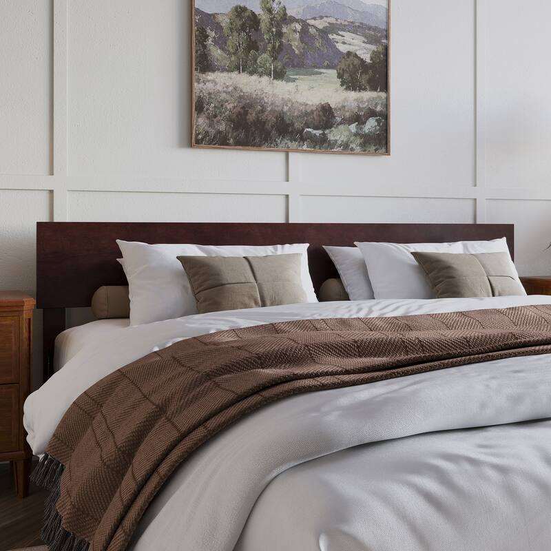 Aria Solid Wood Modern Low Profile Platform Bed