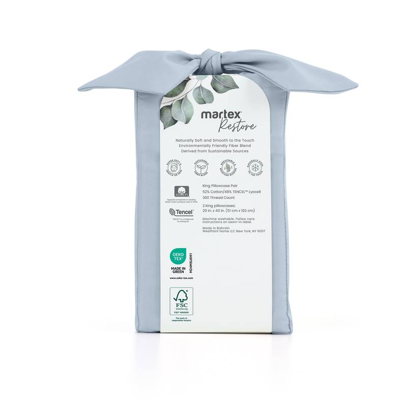 Martex Restore 300 Thread Count Pillowcases