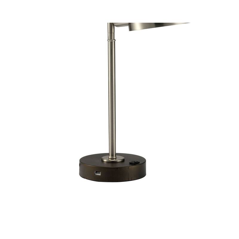 Simple Contemporary 1pc Table Lamp Stain Nickel Metal frame Adjustable Head Lamp
