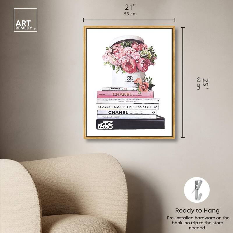 Doll Memories - Roses upon Books Canvas by Art Remedy