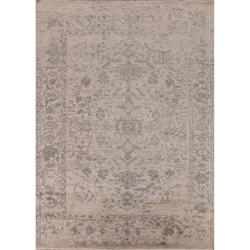 Heriz Serapi Indian Area Rug Handmade Living Room Wool Carpet - 7'9"x 9'9"