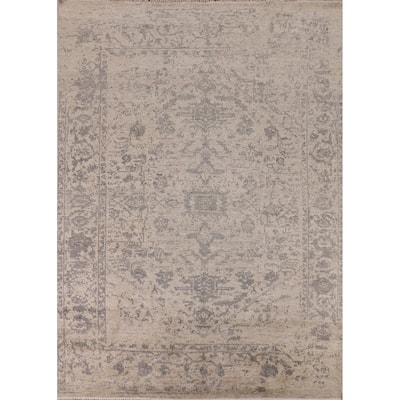 Heriz Serapi Indian Area Rug Handmade Living Room Wool Carpet - 7'9"x 9'9"