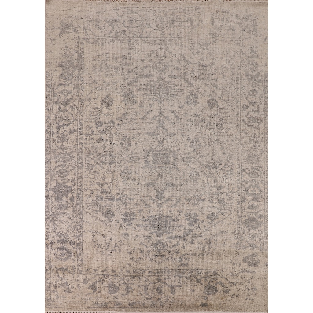 Heriz Serapi Indian Area Rug Handmade Living Room Wool Carpet - 7'9"x 9'9"