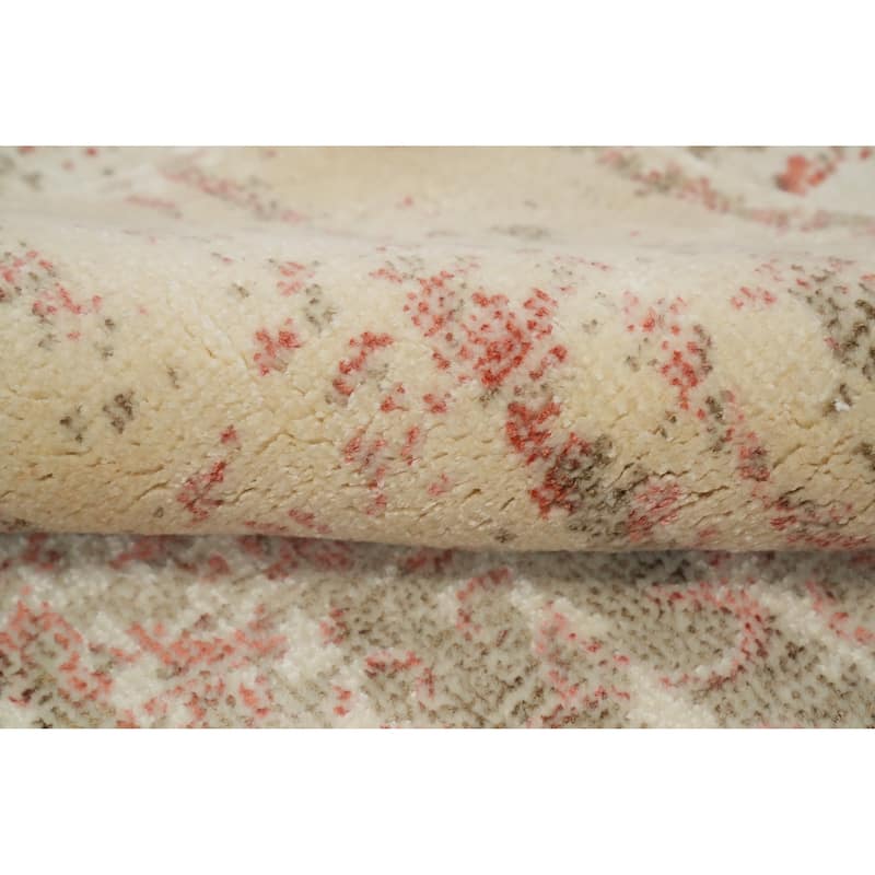 Hand Knotted Oriental Viscose Silk Carpet Modern Abstract Multi-Colored Abstract Area Rug - 6' 7'' X 4' 7''