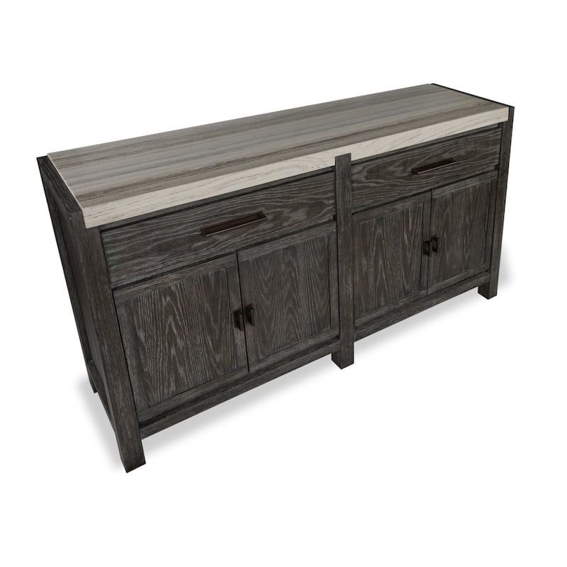 Magnussen Home Plum Creek Ravenwood Black Sideboard - 68''W x 18''D x 36''H