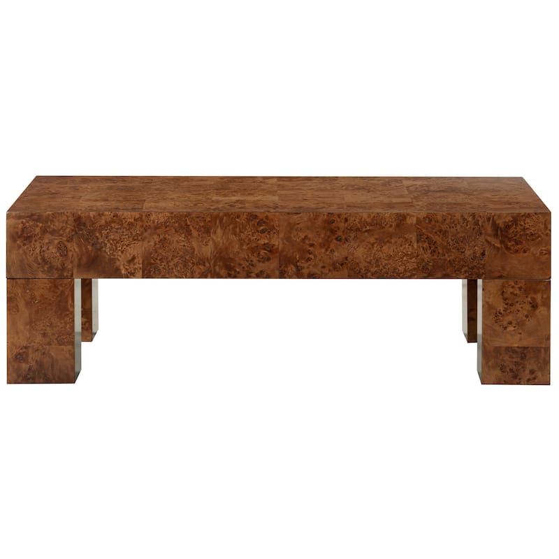 SAFAVIEH Couture Betharose Burl Wood Coffee Table - 55"W x 28"D x 18"H