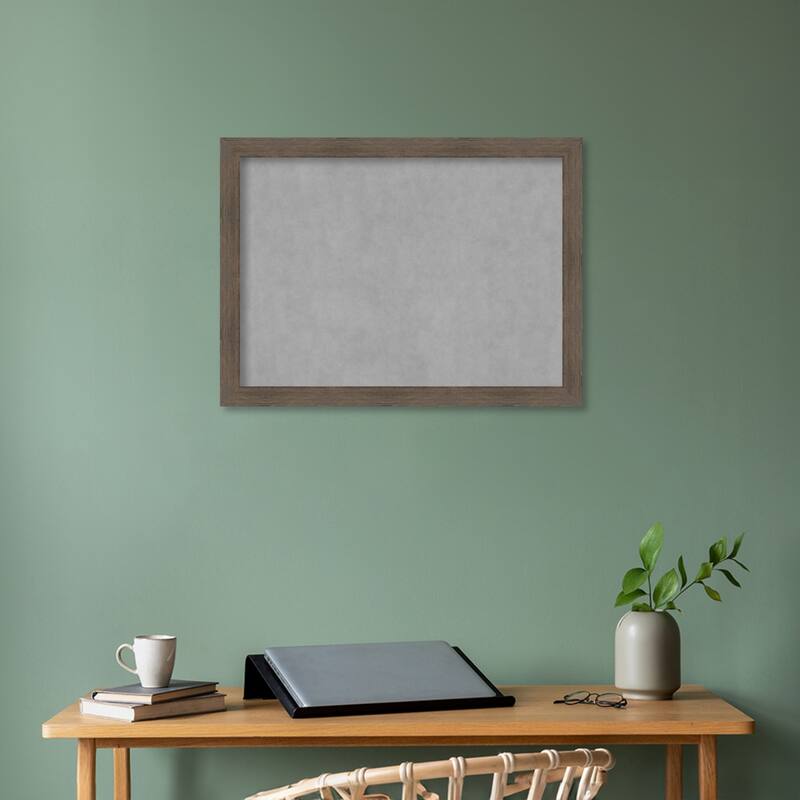 Amanti Art Hardwood Mocha Narrow Framed Magnetic Board