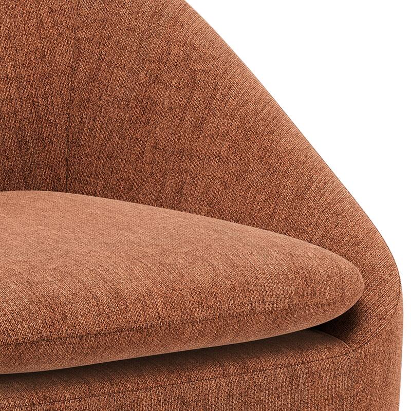 WYNDENHALL Bonita 27 inch Wide Irregular Mid Century Modern Accent Chair - 26.6" D x 26.8" W x 31.5" H