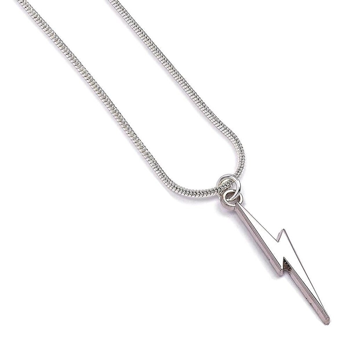 Shop Officially Licensed Harry Potter Silver Plated Lightning Bolt Design Necklace Pendant Overstock 19207374